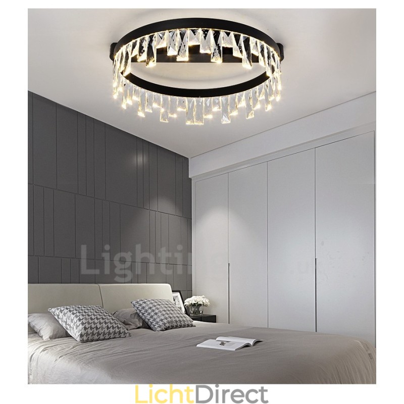 Moderne minimalistische creatieve ronde plafondkristallamp
