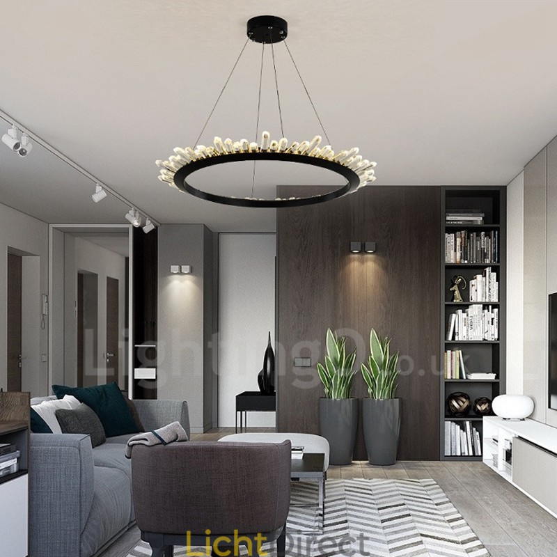 Moderne ringvormige kristallen hanglamp