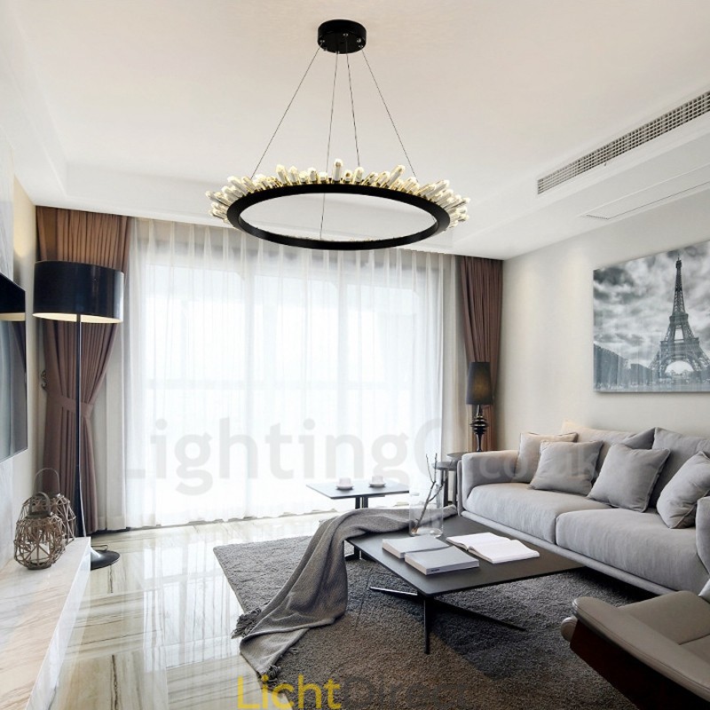 Moderne ringvormige kristallen hanglamp