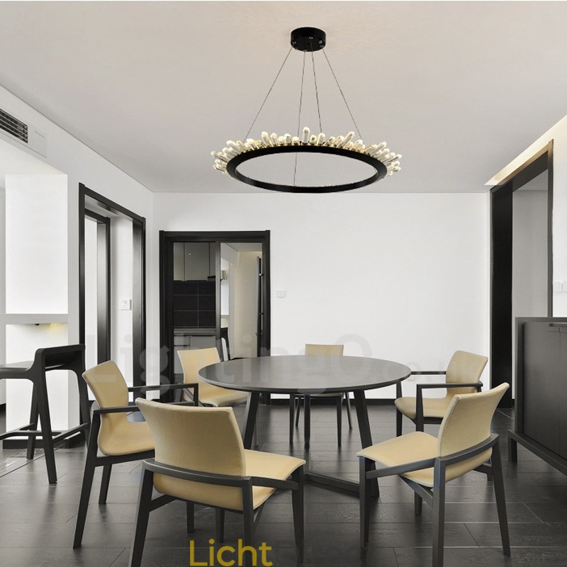 Moderne ringvormige kristallen hanglamp