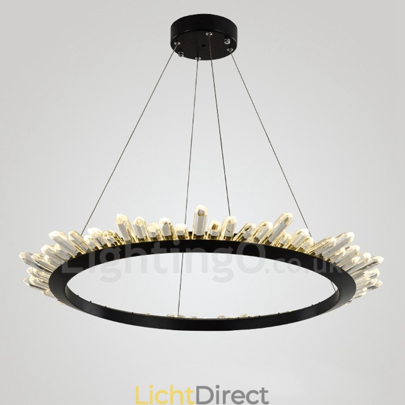 Moderne ringvormige kristallen hanglamp