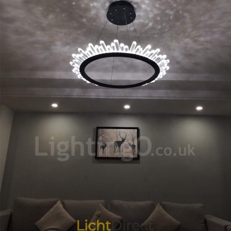 Moderne ringvormige kristallen hanglamp