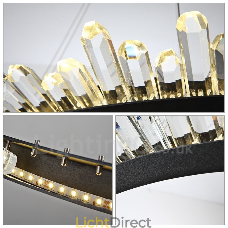Moderne ringvormige kristallen hanglamp