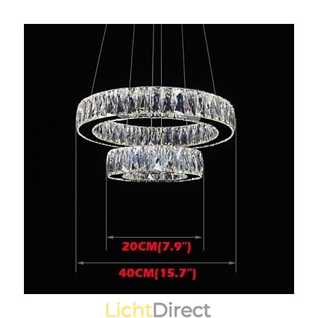 Kristallen kroonluchterlampen moderne verlichting twee ringen D2040 K9 grote kristallen plafondlampen voor thuis Kristallen kroonluchterlampen moderne verlichting twee ringen D2040 K9 grote kristallen plafondlampen voor thuis