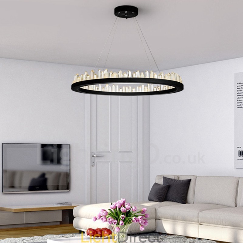 Kristallen hanglamp, modieus, prachtig cirkelvormig ontwerp