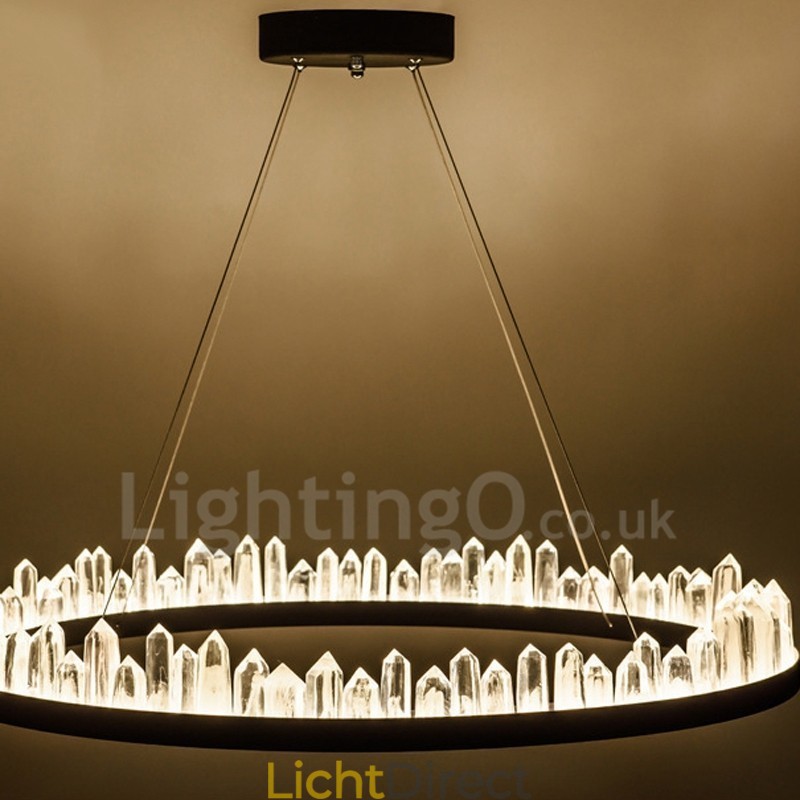 Kristallen hanglamp, modieus, prachtig cirkelvormig ontwerp