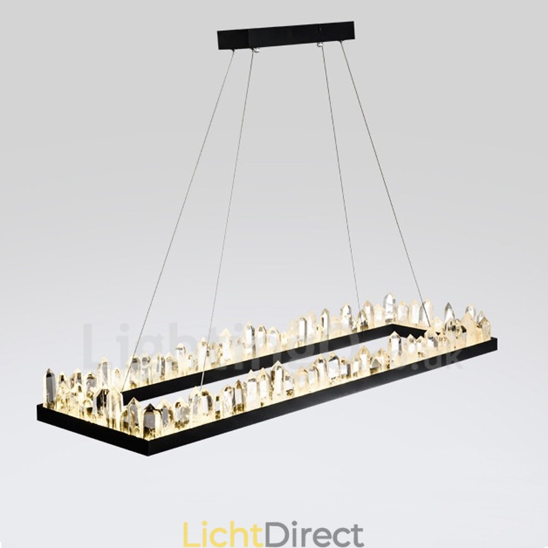 Nieuwste ontwerp rechthoekige kristallen hanglamp