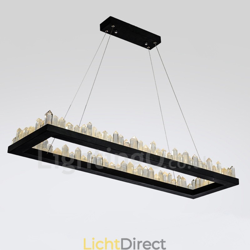 Nieuwste ontwerp rechthoekige kristallen hanglamp