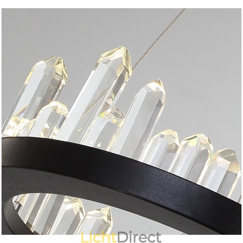 Moderne mode dubbele cirkel kristallen hanglamp
