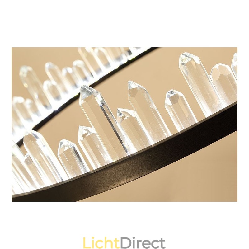 Moderne mode dubbele cirkel kristallen hanglamp