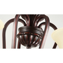 24 lampen hoge plafond vintage land eiland schilderij metalen kroonluchter met glazen kappen hoog plafond