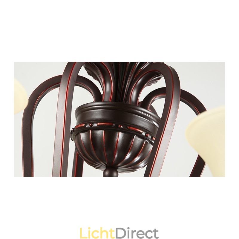 24 lampen hoge plafond vintage land eiland schilderij metalen kroonluchter met glazen kappen hoog plafond