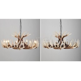 9 Lichte Rustieke Artistieke Retro Gewei Vintage Kroonluchter