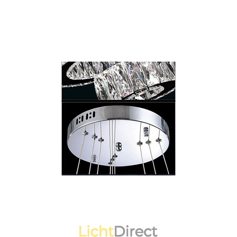 Kristallen kroonluchterlampen moderne verlichting twee ringen D2040 K9 grote kristallen plafondlampen voor thuis