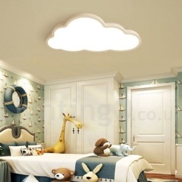 Ultradunne wolken dimbare moderne eigentijdse Scandinavische stijl plafondlampen met acryl kap met afstandsbediening Kan ook worden gebruikt als wandlamp