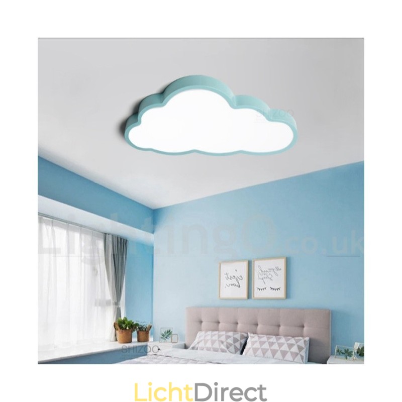 Ultradunne wolken dimbare moderne eigentijdse Scandinavische stijl plafondlampen met acryl kap met afstandsbediening Kan ook worden gebruikt als wandlamp