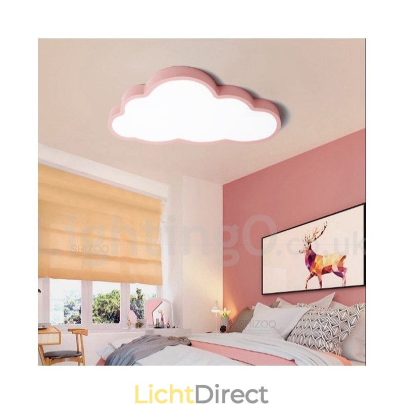 Ultradunne wolken dimbare moderne eigentijdse Scandinavische stijl plafondlampen met acryl kap met afstandsbediening Kan ook worden gebruikt als wandlamp