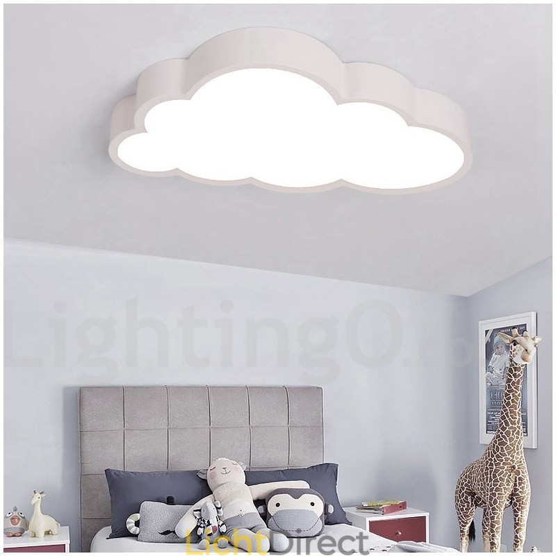 Ultradunne wolken dimbare moderne eigentijdse Scandinavische stijl plafondlampen met acryl kap met afstandsbediening Kan ook worden gebruikt als wandlamp