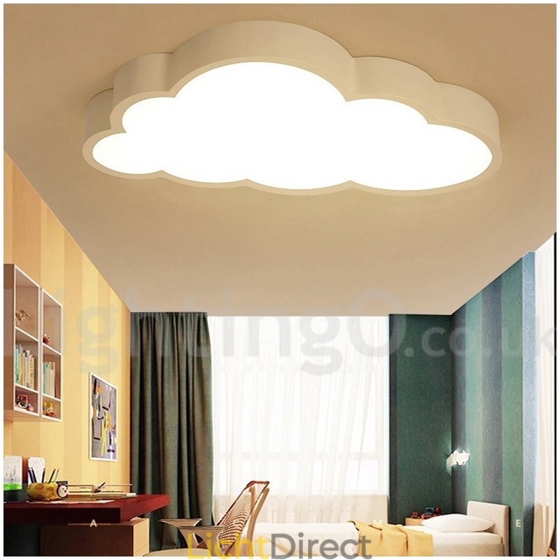 Ultradunne wolken dimbare moderne eigentijdse Scandinavische stijl plafondlampen met acryl kap met afstandsbediening Kan ook worden gebruikt als wandlamp