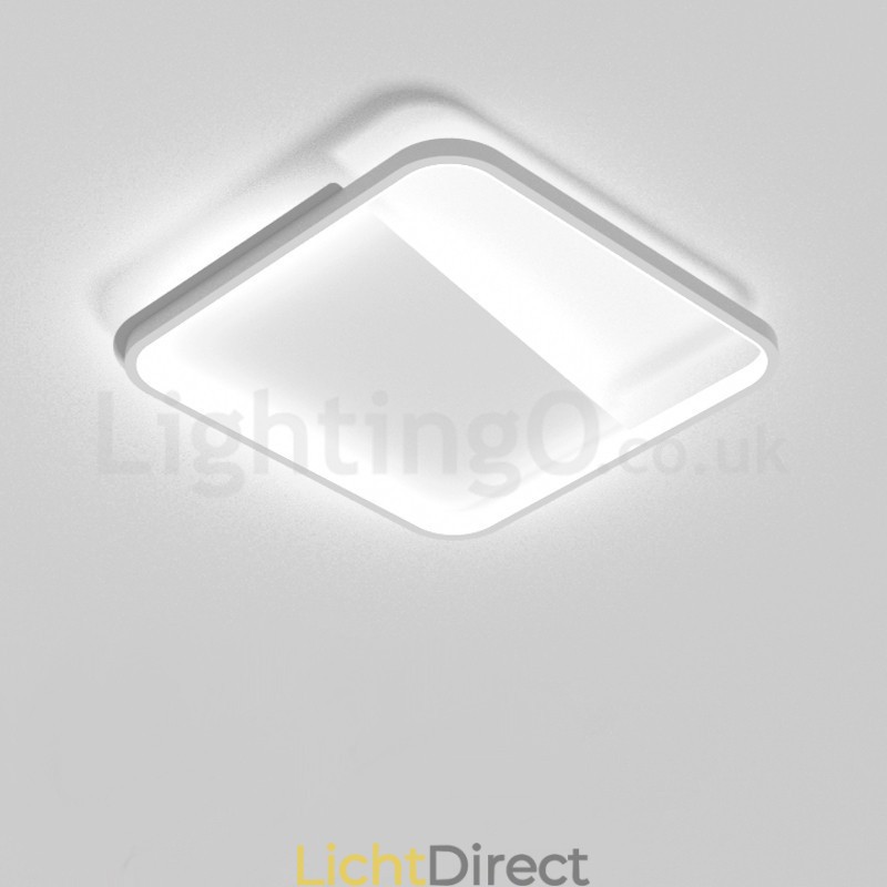 Moderne minimalistische ultradunne 5 cm aluminium vierkante plafondlampen