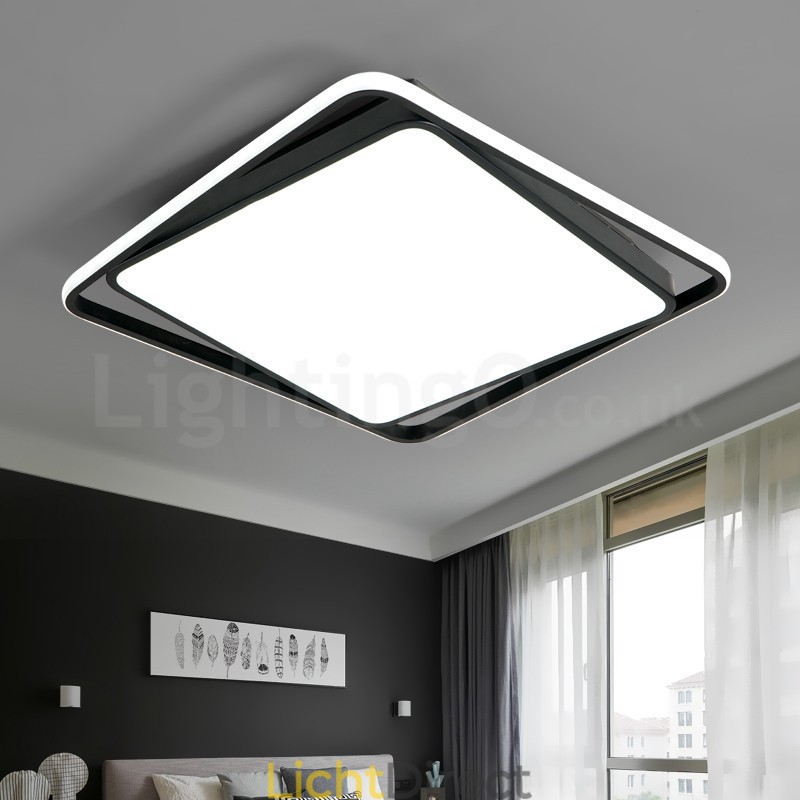 Moderne Exquise Zwart Wit Vierkante Plafondlamp