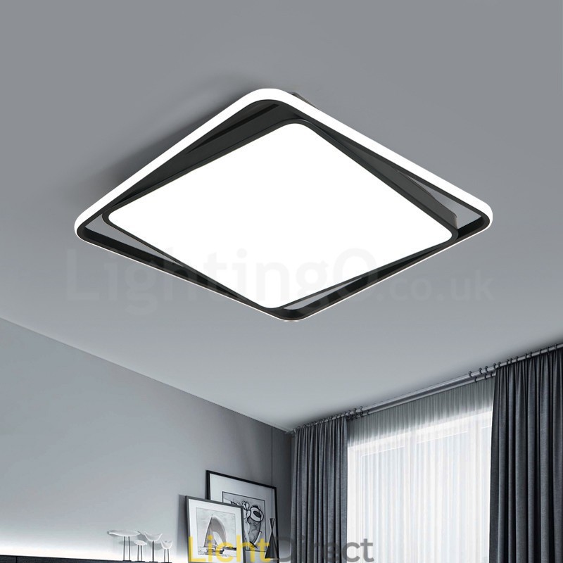Moderne Exquise Zwart Wit Vierkante Plafondlamp