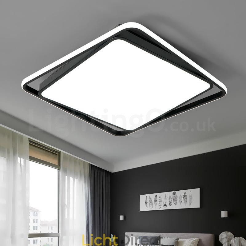 Moderne Exquise Zwart Wit Vierkante Plafondlamp