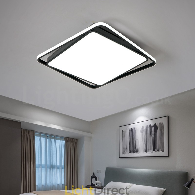 Moderne Exquise Zwart Wit Vierkante Plafondlamp