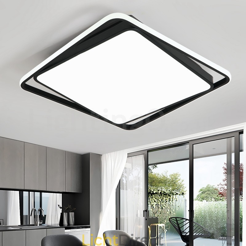 Moderne Exquise Zwart Wit Vierkante Plafondlamp