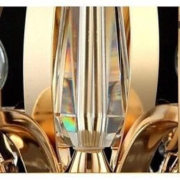 Hoogwaardige gouden smeedijzeren kristallen kroonluchter met 6 lampen