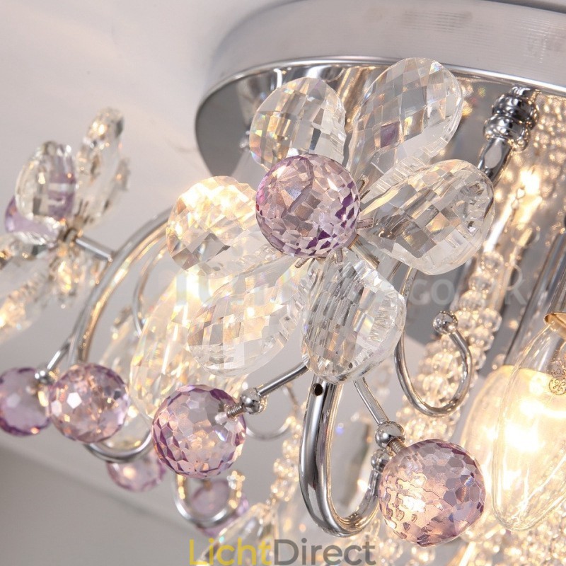 Luxe ronde plafondlampen met kristalbevestiging
