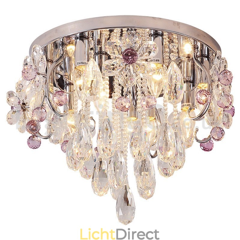 Luxe ronde plafondlampen met kristalbevestiging
