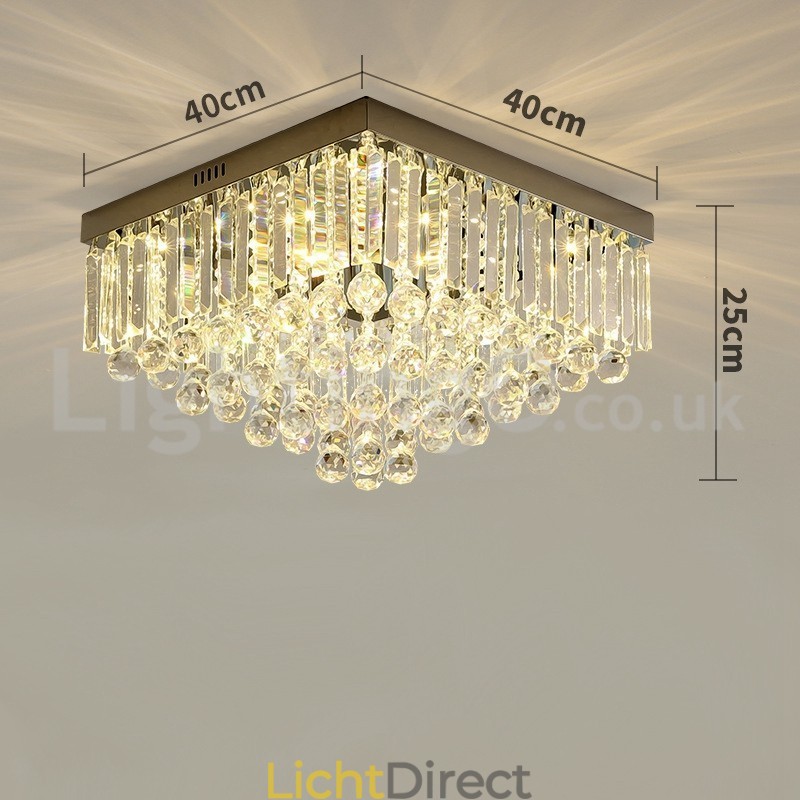 Moderne 40CM 50CM vierkante kristallen plafondlampen