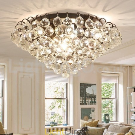 Moderne 30CM 55CM ronde plafondlampen met kristal Moderne 30CM 55CM ronde plafondlampen met kristal