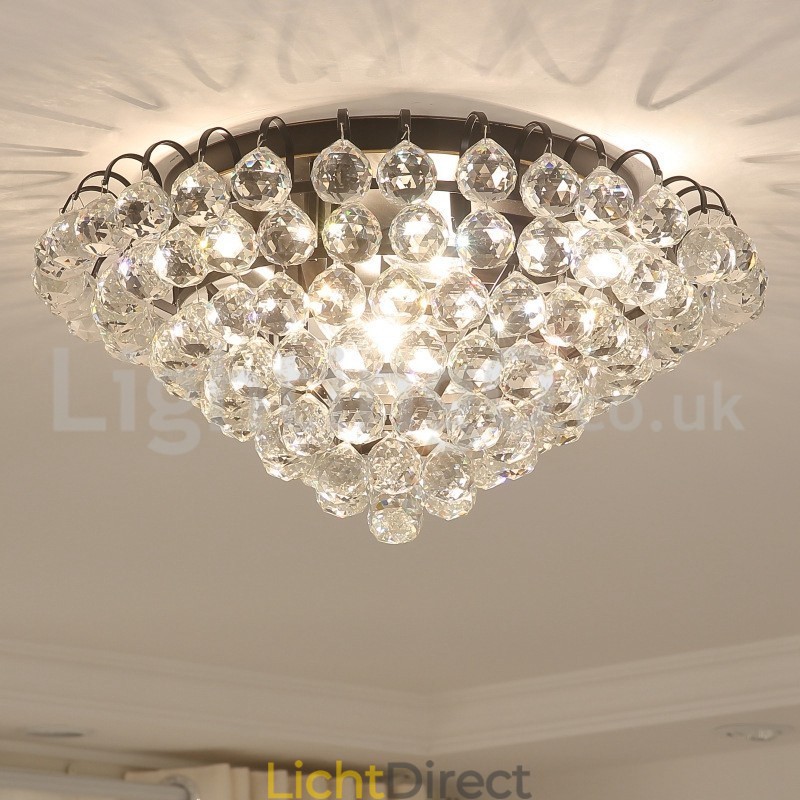Moderne 30CM 55CM ronde plafondlampen met kristal