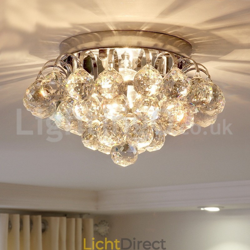 Moderne 30CM 55CM ronde plafondlampen met kristal