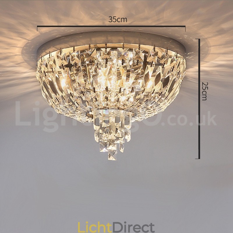 Hedendaagse, prachtige ronde plafondlampen met kristal