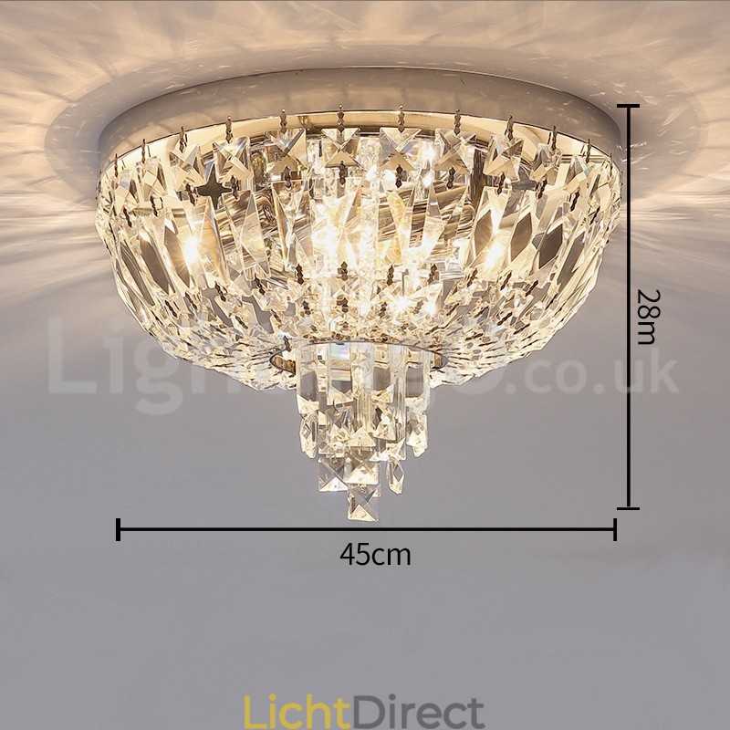 Hedendaagse, prachtige ronde plafondlampen met kristal