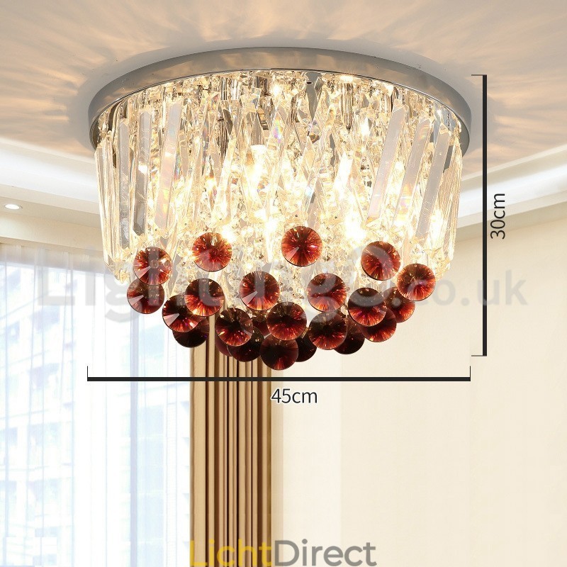 Moderne ronde plafondlampen met kristal