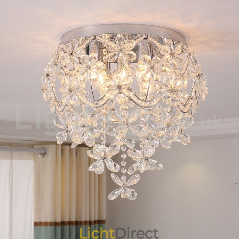 Moderne mode 48CM ronde plafondlampen met kristal