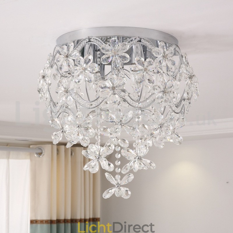 Moderne mode 48CM ronde plafondlampen met kristal