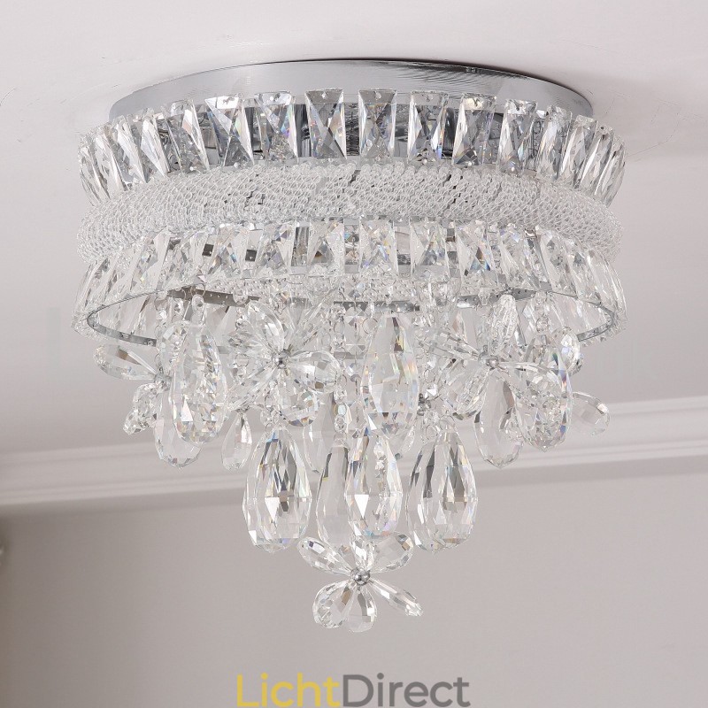 Goedkope moderne 40CM ronde plafondlampen met kristal