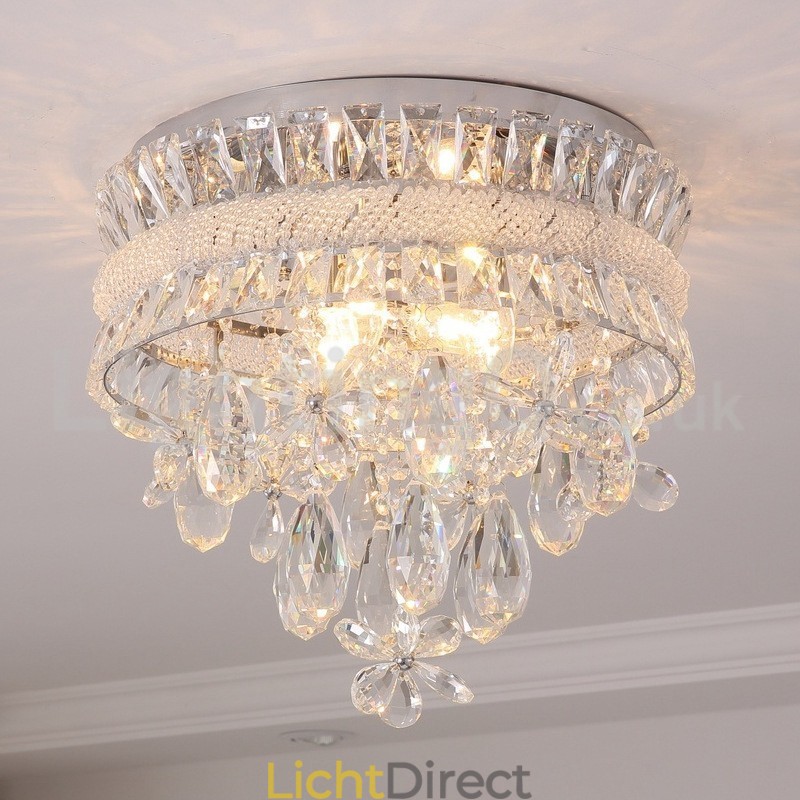 Goedkope moderne 40CM ronde plafondlampen met kristal