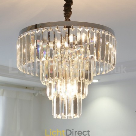Elegante goedkope moderne 4-laags ronde kristallen hanglamp Elegante goedkope moderne 4-laags ronde kristallen hanglamp