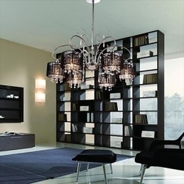 Moderne eigentijdse kristallen chromen metalen kroonluchter
