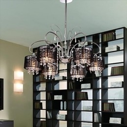 Moderne eigentijdse kristallen chromen metalen kroonluchter