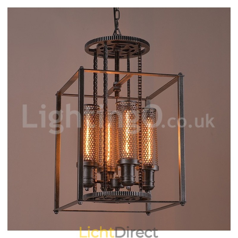 Retro Iron Gear Hanglamp Café