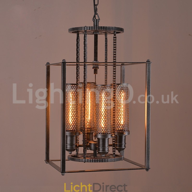Retro Iron Gear Hanglamp Café