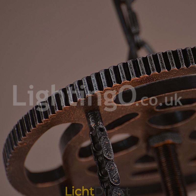 Retro Iron Gear Hanglamp Café