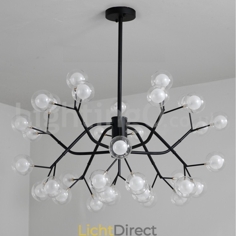 Nordic Style Magic Bean Kroonluchter Kleine Heldere Transparante Glazen Bubbelbol Kroonluchter